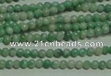 CTG155 15.5 inches 3mm round tiny Qinghai jade beads wholesale