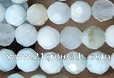 CTG1555 15.5 inches 4mm faceted round Chinese larimar beads