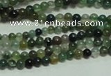 CTG156 15.5 inches 3mm round tiny moss agate beads wholesale