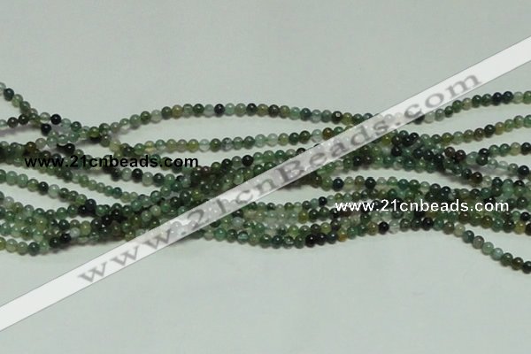 CTG156 15.5 inches 3mm round tiny moss agate beads wholesale