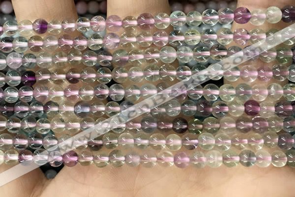 CTG1588 15.5 inches 4mm round fluorite gemstone beads wholesale