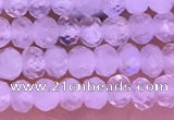 CTG1603 2.5*3.5mm faceted rondelle tiny white moonstone beads