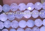 CTG1604 15.5 inches 3.5mm faceted round tiny aquamarine beads