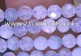 CTG1604 15.5 inches 3.5mm faceted round tiny aquamarine beads