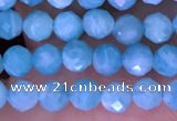 CTG1609 15.5 inches 3mm faceted round tiny amazonite beads