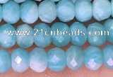 CTG1611 15.5 inches 3*4mm faceted rondelle tiny amazonite beads