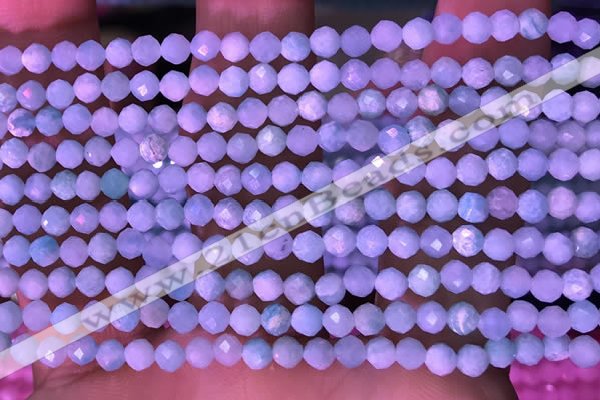 CTG1626 15.5 inches 3.5mm faceted round tiny amazonite beads