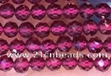 CTG1654 15.5 inches 2.5mm faceted round tiny red garnet beads