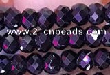 CTG1668 15.5 inches 2.5*4mm faceted rondelle tiny blue spinel beads