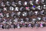 CTG1669 15.5 inches 2mm faceted round tiny pyrite beads