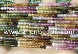 CTG1675 15.5 inches 3mm faceted round tourmaline gemstone beads