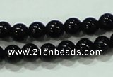 CTG18 15.5 inches 3mm round A grade tiny black agate beads