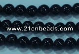 CTG20 15.5 inches 4mm round B grade tiny black agate beads