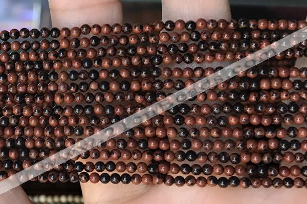 CTG2004 15 inches 2mm,3mm mahogany obsidian beads wholesale