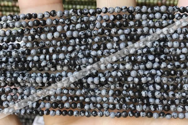 CTG2015 15 inches 2mm,3mm snowflake obsidian gemstone beads