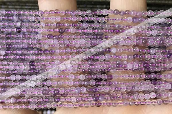 CTG2023 15 inches 2mm,3mm purple fluorite beads