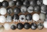 CTG2026 15 inches 2mm,3mm black & white jasper beads