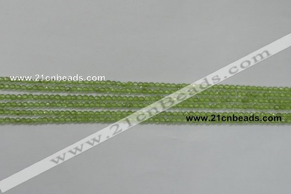 CTG206 15.5 inches 3mm faceted round tiny prehnite gemstone beads