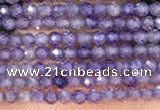 CTG2104 15 inches 2mm faceted round tiny quartz glass beads