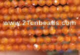 CTG2108 15 inches 2mm faceted round tiny quartz glass beads