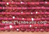 CTG2117 15 inches 2mm faceted round tiny quartz glass beads