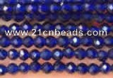 CTG2118 15 inches 2mm faceted round tiny quartz glass beads