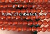 CTG2121 15 inches 2mm,3mm faceted round red agate gemstone beads