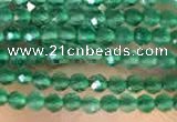 CTG2122 15 inches 2mm,3mm faceted round green agate gemstone beads