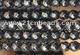 CTG2125 15 inches 2mm,3mm & 4mm faceted round hematite gemstone beads