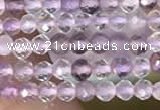 CTG2127 15 inches 2mm,3mm faceted round purple fluorite gemstone beads