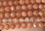 CTG2136 15 inches 2mm,3mm faceted round goldstone beads