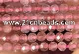CTG2141 15 inches 2mm,3mm & 4mm faceted round strawberry quartz beads