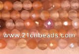 CTG2142 15 inches 2mm,3mm faceted round golden sunstone beads