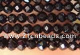 CTG2144 15 inches 2mm,3mm faceted round black spinel beads