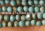 CTG2149 15 inches 2mm,3mm faceted round synthetic turquoise beads