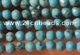 CTG2151 15 inches 2mm,3mm faceted round synthetic turquoise beads