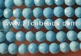 CTG2152 15 inches 2mm,3mm faceted round synthetic turquoise beads