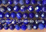 CTG2159 15 inches 2mm,3mm faceted round lapis lazuli beads