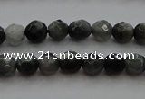 CTG216 15.5 inches 3mm faceted round tiny eagle eye jasper beads