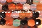 CTG2201 15 inches 2mm,3mm & 4mm faceted round agate gemstone beads