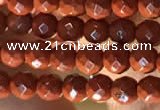 CTG2206 15 inches 2mm,3mm faceted round red jasper beads