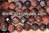 CTG2212 15 inches 2mm,3mm faceted round red tiger eye beads