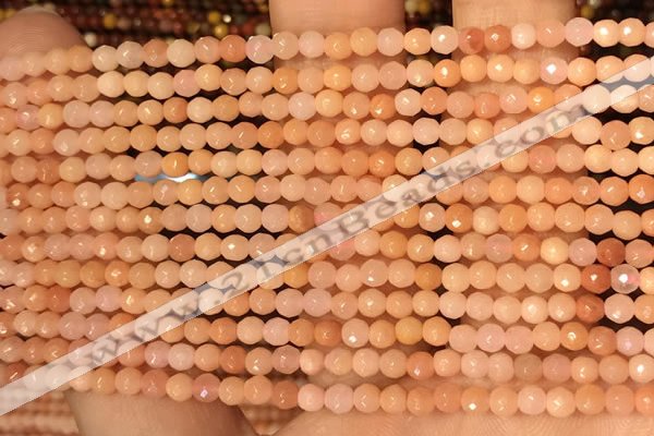 CTG2218 15 inches 2mm,3mm faceted round red aventurine jade beads
