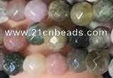CTG2220 15 inches 2mm,3mm & 4mm faceted round Indian agate beads