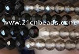 CTG2242 15 inches 2mm faceted round natural smoky quartz beads