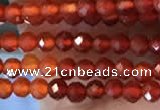 CTG2243 15 inches 2mm faceted round red agate beads