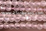 CTG2248 15 inches 2mm faceted round rose quartz beads