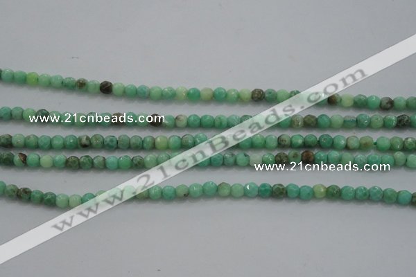 CTG225 15.5 inches 3mm faceted round tiny grass agate beads