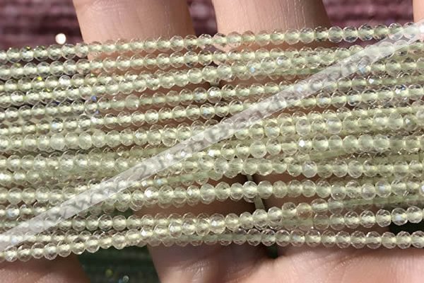 CTG2251 15 inches 2mm faceted round natural lemon quartz beads