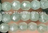 CTG2521 15.5 inches 4mm faceted round green aventurine beads